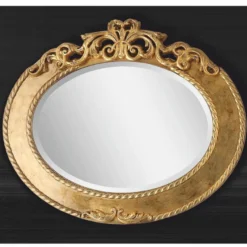 Casa Padrino Luxus Barock Spiegel Gold 92 cm - Barockstil Möbel - Made in Italy
