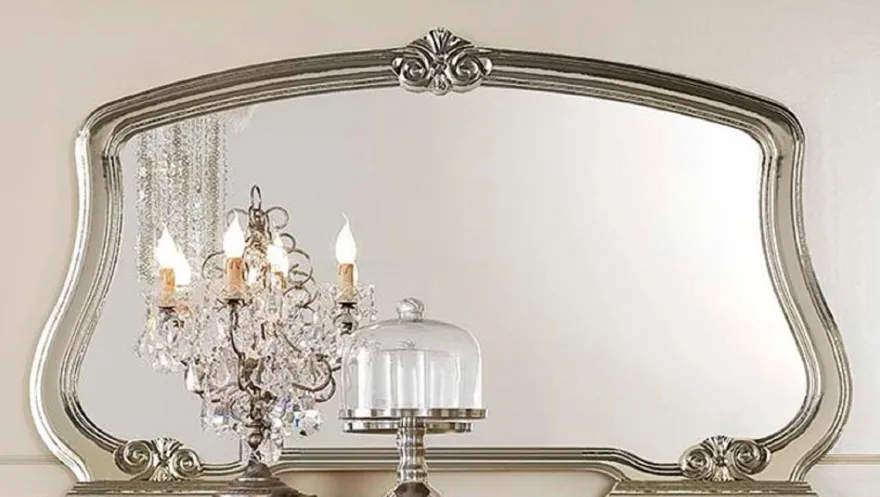 Casa Padrino Luxus Barock Spiegel Silber - Italienischer Barockstil Wandspiegel - Luxus Möbel im Barockstil - Barock Möbel - Made in Italy - Luxus Qualität