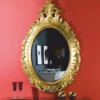 Casa Padrino Luxus Barock Spiegel Gold H. 133 cm - Barock Möbel - Made in Italy