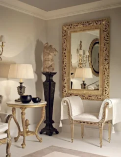 Casa Padrino Luxus Barock Spiegel Antik Gold - Italienischer Barockstil Massivholz Wandspiegel - Luxus Möbel im Barockstil - Prunkvolle Barock Möbel - Made in Italy - Luxus Barock Interior