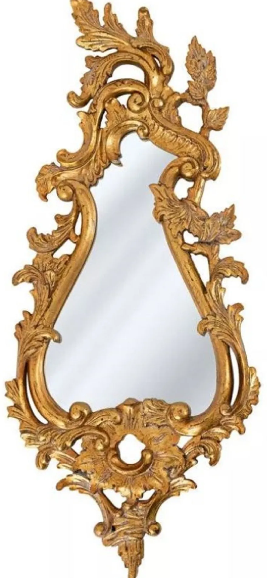 Casa Padrino Luxus Barock Spiegel Antik Gold - Prunkvoller Massivholz Wandspiegel im Barockstil - Luxus Möbel im Barockstil - Barock Möbel - Edel & Prunkvoll