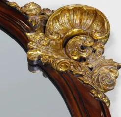 Casa Padrino Luxus Barock Spiegel Dunkelbraun / Antik Gold - Prunkvoller Wandspiegel im Barockstil - Antik Stil Garderoben Spiegel - Wohnzimmer Spiegel - Barock Deko Accessoires - Edel & Prunkvoll