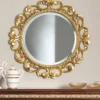Casa Padrino Luxus Barock Spiegel Gold Ø 126 cm - Barock Möbel - Made in Italy