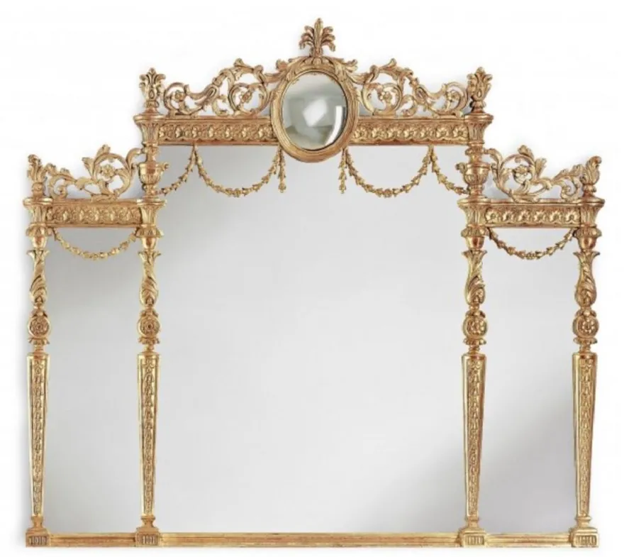 Casa Padrino Luxus Barock Spiegel Gold - Italienischer Barockstil Wandspiegel - Prunkvolle Luxus Möbel im Barockstil - Barock Möbel - Luxus Qualität - Made in Italy