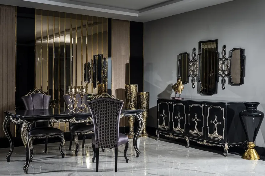 Casa Padrino Luxus Barock Spiegel Schwarz / Gold - Prunkvoller handgefertigter Wandspiegel im Barockstil - Antik Stil Garderoben Spiegel - Wohnzimmer Spiegel - Barock Möbel