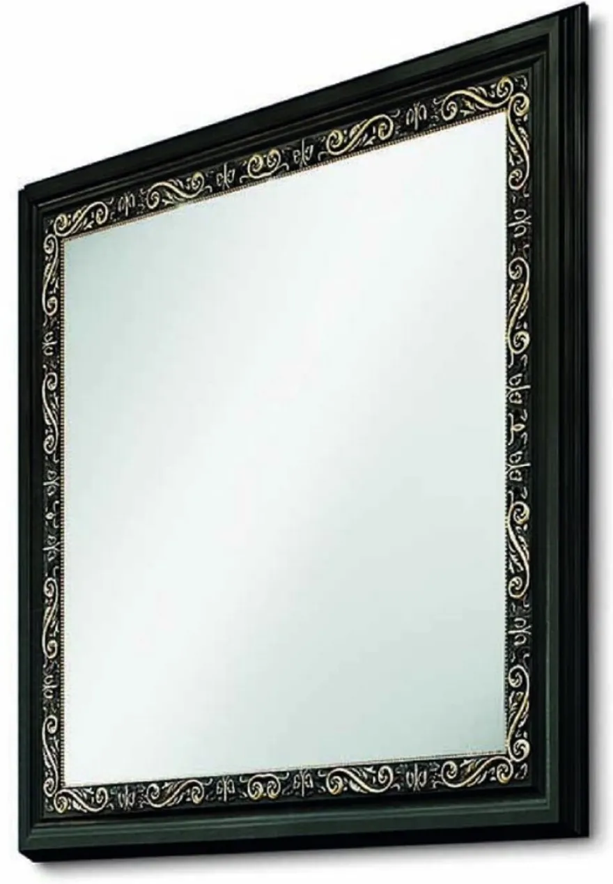 Casa Padrino Luxus Barock Spiegel Schwarz / Gold 146,5 cm - Made in Italy