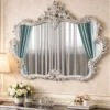 Casa Padrino Luxus Barock Spiegel Silber 133 cm - Barockstil Wandspiegel - Made in Italy