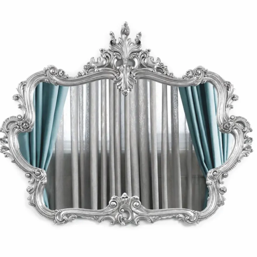Casa Padrino Luxus Barock Spiegel Silber 133 cm - Barockstil Wandspiegel - Made in Italy