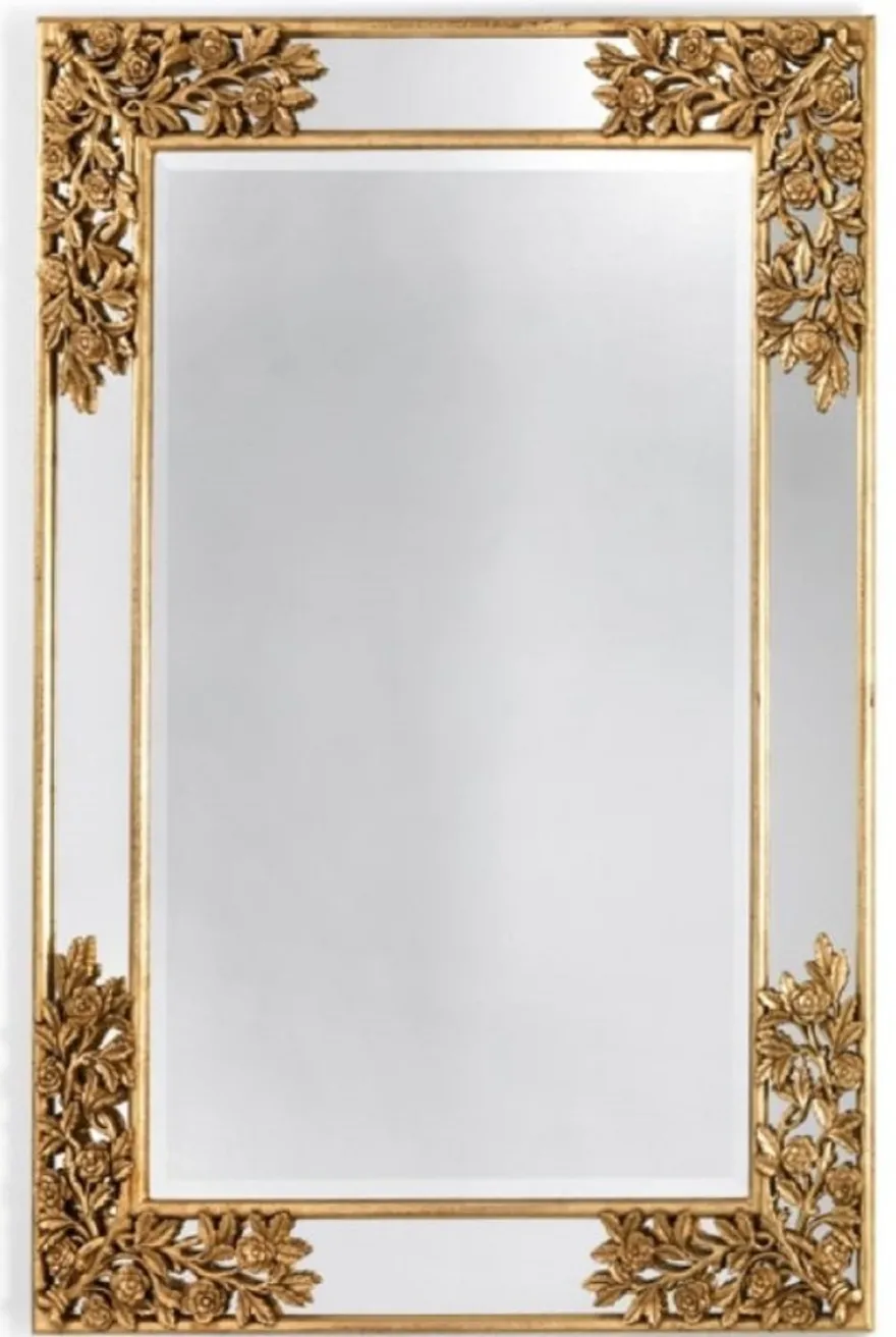 Casa Padrino Luxus Barock Spiegel Antik Gold - Prunkvoller Barockstil Massivholz Wandspiegel - Luxus Möbel im Barockstil - Made in Italy - Barock Interior