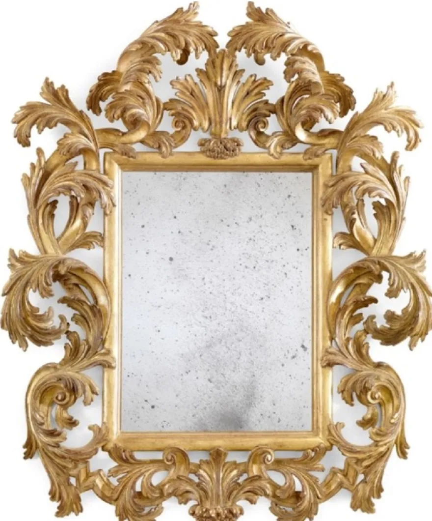 Casa Padrino Luxus Barock Spiegel Antik Gold - Prunkvoller italienischer Barockstil Wandspiegel mit antikem Spiegelglas - Luxus Möbel im Barockstil - Handgefertigte Barock Möbel - Made in Italy