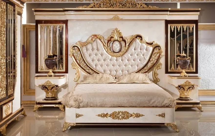 Casa Padrino Luxus Barock Spiegel Braun / Gold H. 130 cm - Barock Möbel