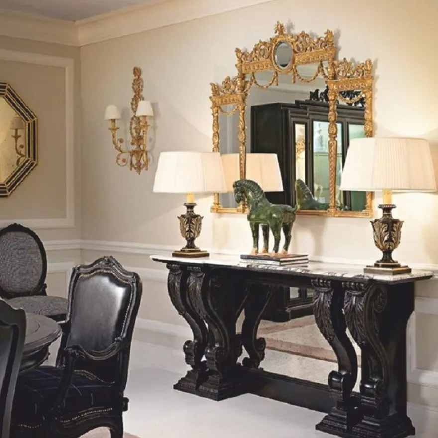 Casa Padrino Luxus Barock Spiegel Gold - Italienischer Barockstil Wandspiegel - Luxus Möbel im Barockstil - Prunkvolle Barock Möbel - Luxus Qualität - Made in Italy