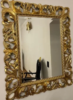 Casa Padrino Luxus Barock Spiegel Gold - Rechteckiger italienischer Barockstil Wandspiegel - Luxus Möbel im Barockstil - Barock Möbel - Luxus Qualität - Made in Italy