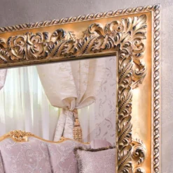 Casa Padrino Luxus Barock Spiegel Gold H. 134 cm - Rechteckiger Barockstil Wandspiegel - Made in Italy