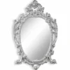 Casa Padrino Luxus Barock Spiegel Silber H. 104 cm - Barock Möbel - Made in Italy