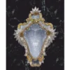 Casa Padrino Luxus Barock Spiegel Gelb H. 75 cm - Made in Italy
