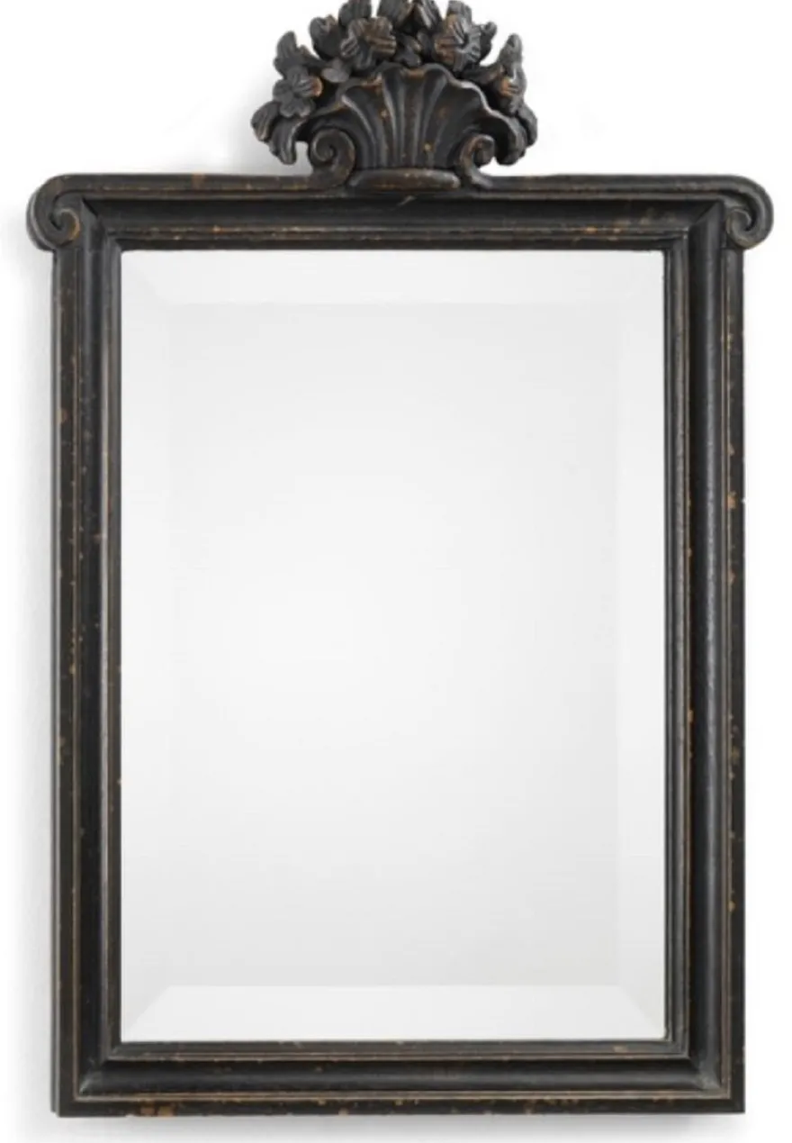 Casa Padrino Luxus Barock Spiegel Antik Schwarz - Handgefertigter italienischer Barockstil Wandspiegel - Luxus Möbel im Barockstil - Luxus Qualität - Made in Italy