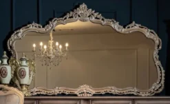 Casa Padrino Luxus Barock Spiegel Naturfarben - Prunkvoller Massivholz Wandspiegel im Barockstil - Barock Möbel