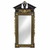 Casa Padrino Luxus Barock Spiegel Schwarz / Gold H. 189 cm - Barockstil Möbel