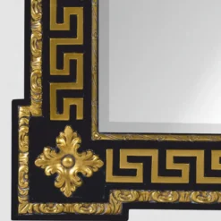 Casa Padrino Luxus Barock Spiegel Schwarz / Gold H. 189 cm - Barockstil Möbel