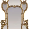 Casa Padrino Luxus Barock Spiegel Antik Gold 128 x 8 x H. 223 cm - Prunkvoller handgeschnitzter Wandspiegel im Barockstil - Antik Stil Garderoben Spiegel - Wohnzimmer Spiegel - Barock Möbel