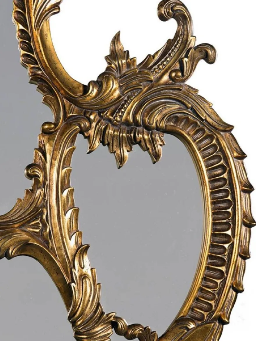 Casa Padrino Luxus Barock Spiegel Antik Gold 128 x 8 x H. 223 cm - Prunkvoller handgeschnitzter Wandspiegel im Barockstil - Antik Stil Garderoben Spiegel - Wohnzimmer Spiegel - Barock Möbel