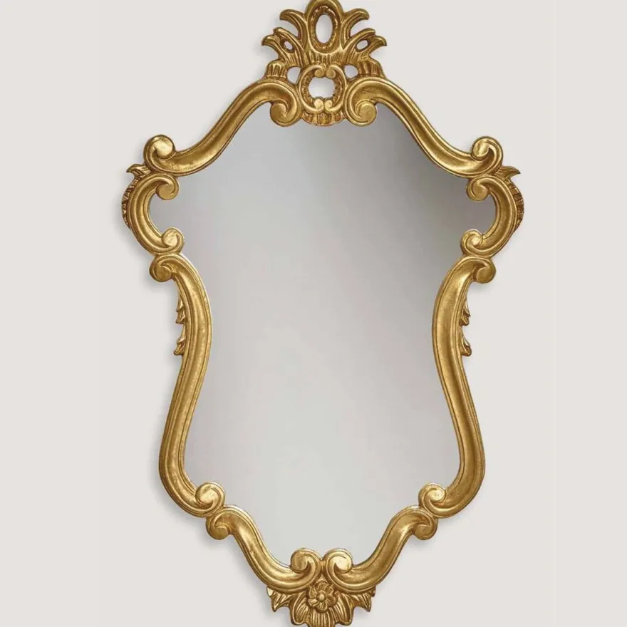 Casa Padrino Luxus Barock Spiegel Gold H. 100 cm - Barock Möbel - Made in Italy