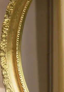 Casa Padrino Luxus Barock Spiegel Gold 54 x 6 x H. 64 cm - Ovaler Wandspiegel im Barockstil - Barock Möbel