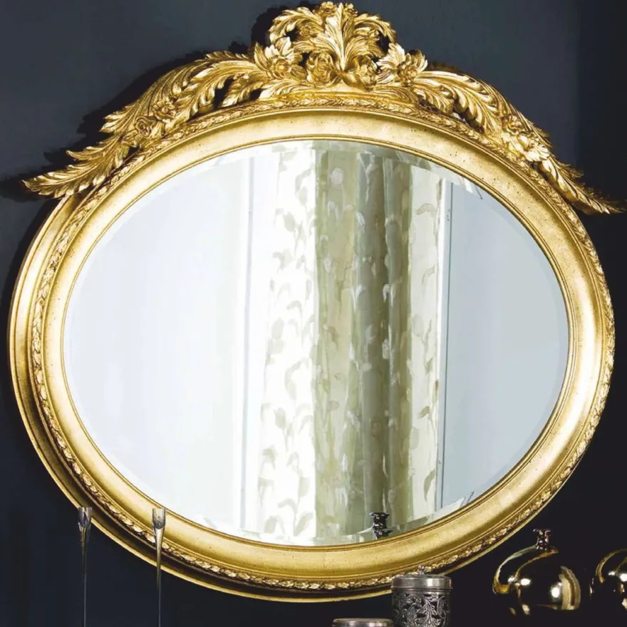 Casa Padrino Luxus Barock Spiegel Gold 155 cm - Barock Möbel - Made in Italy