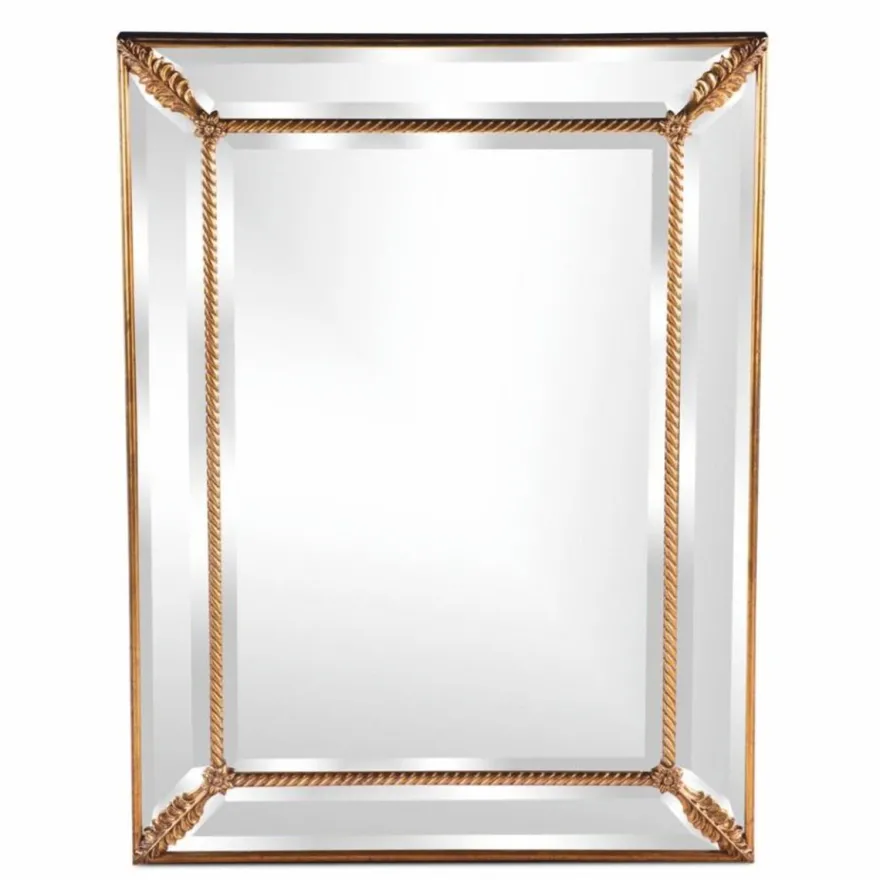 Casa Padrino Luxus Barock Spiegel Antik Gold H. 123 cm - Barockstil Möbel