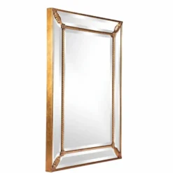 Casa Padrino Luxus Barock Spiegel Antik Gold H. 123 cm - Barockstil Möbel