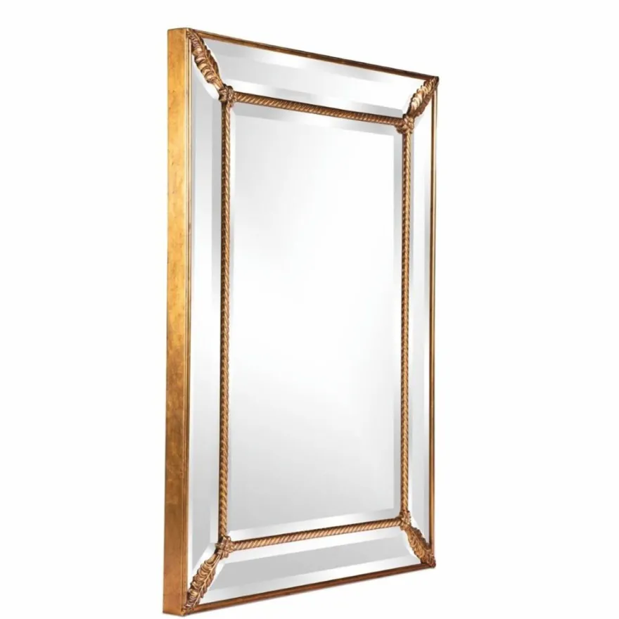 Casa Padrino Luxus Barock Spiegel Antik Gold H. 123 cm - Barockstil Möbel