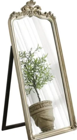 Casa Padrino Luxus Barock Standspiegel Antik Silber - Prunkvoller Barockstil Spiegel - Luxus Schlafzimmer Möbel im Barockstil - Barock Möbel - Luxus Qualität - Made in Italy