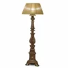 Casa Padrino Luxus Barock Stehleuchte Braun / Gold H. 187 cm - Made in Italy