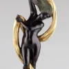 Casa Padrino Luxus Barock Stehleuchte Venus Mehrfarbig / Gold H. 185 cm - Prunkvolle Bronze Stehlampe - Hotel Möbel - Schloss Möbel - Luxus Möbel im Barockstil - Luxus Qualität - Made in Italy
