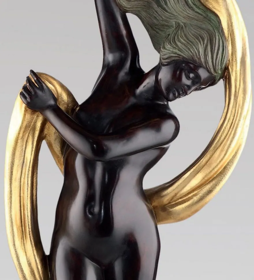 Casa Padrino Luxus Barock Stehleuchte Venus Mehrfarbig / Gold H. 185 cm - Prunkvolle Bronze Stehlampe - Hotel Möbel - Schloss Möbel - Luxus Möbel im Barockstil - Luxus Qualität - Made in Italy