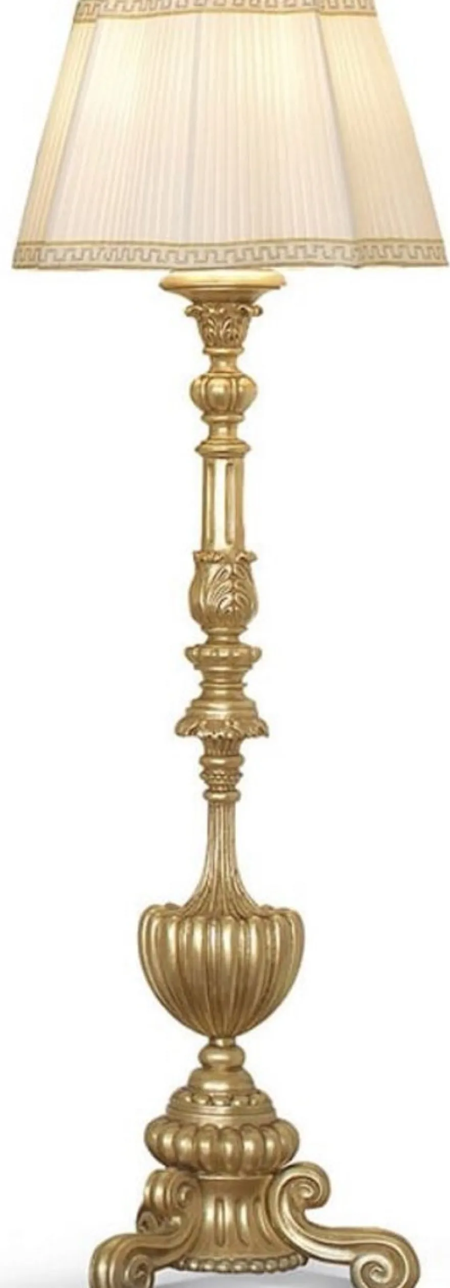 Casa Padrino Luxus Barock Stehleuchte Gold / Creme H. 180 cm - Made in Italy