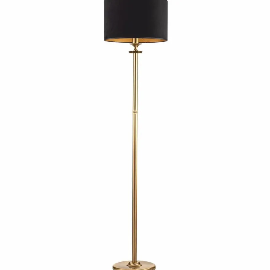 Casa Padrino Luxus Barock Stehleuchte Messing mit Patina / Schwarz H. 172 cm - Barockstil Stehleuchten