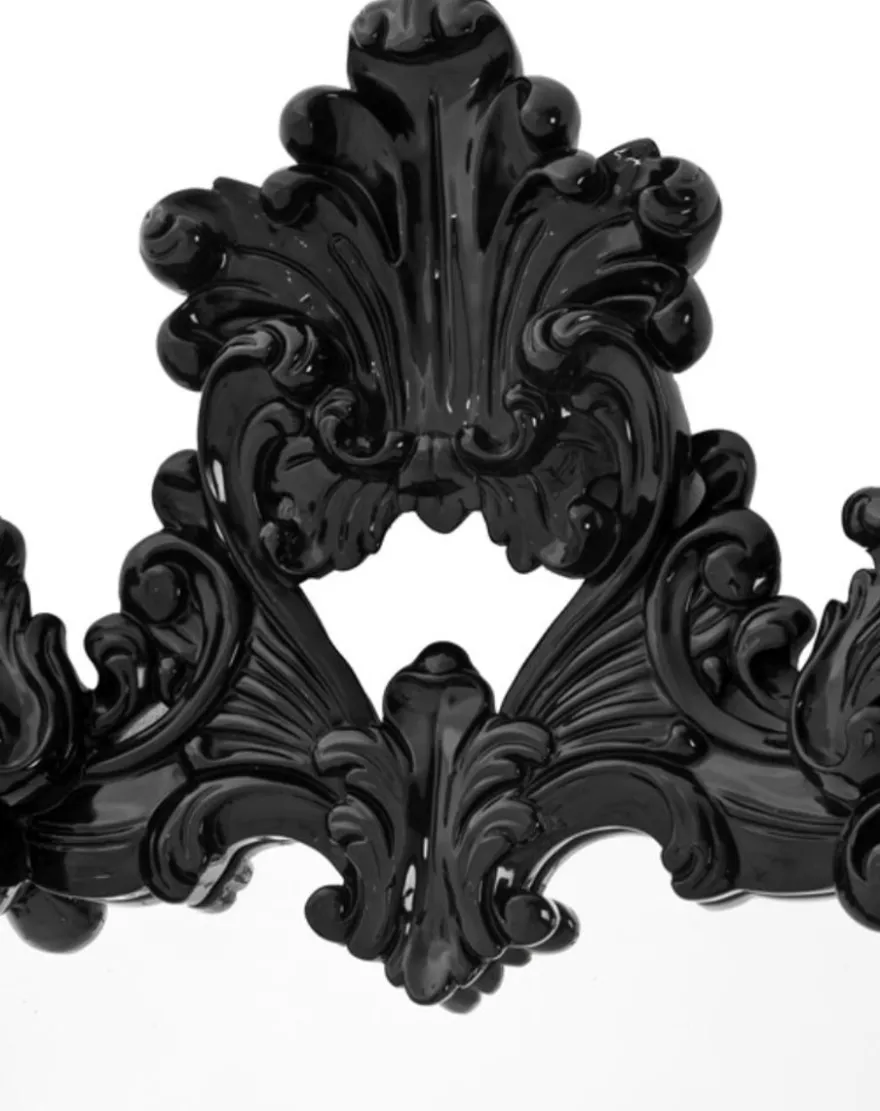 Casa Padrino Luxus Barockstil Wohnzimmer Wandspiegel Schwarz 124 x H. 190 cm - Limited Edition