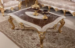 Casa Padrino Luxus Barockstil Wohnzimmer Möbel Set Silber / Braun / Gold