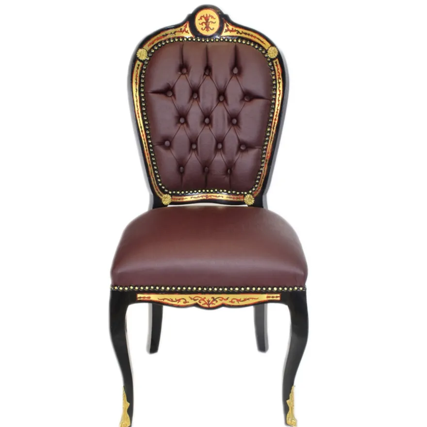 Casa Padrino Luxus Barock Stuhl Boulle Collection - Luxus Schreibtisch Stuhl