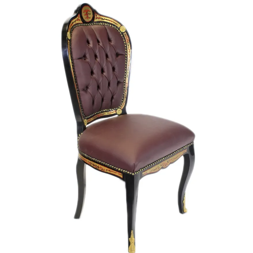 Casa Padrino Luxus Barock Stuhl Boulle Collection - Luxus Schreibtisch Stuhl