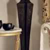 Casa Padrino Luxus Barock Säule Schwarz - Prunkvolle Massivholz Deko Säule - Hotel Möbel - Schloss Möbel - Wohnzimmer Möbel - Luxus Qualität - Made in Italy