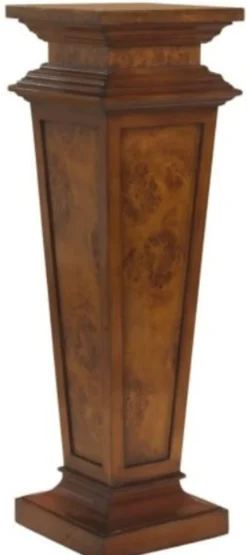 Casa Padrino Luxus Barock Säule Braun 33 x 33 x H. 105 cm - Edle Deko Säule aus hochwertigem Wurzelholz - Barock Deko Accessoires