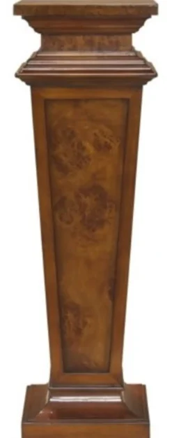 Casa Padrino Luxus Barock Säule Braun 33 x 33 x H. 105 cm - Edle Deko Säule aus hochwertigem Wurzelholz - Barock Deko Accessoires