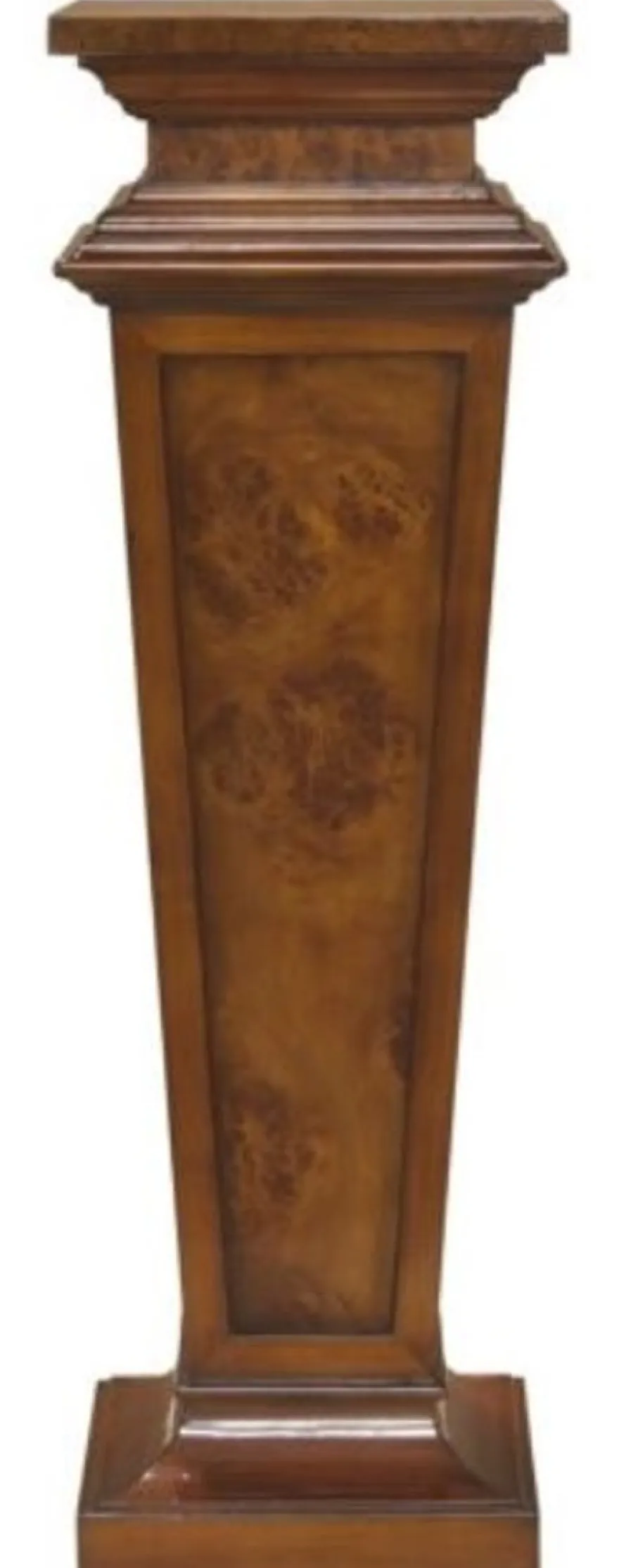 Casa Padrino Luxus Barock Säule Braun 33 x 33 x H. 105 cm - Edle Deko Säule aus hochwertigem Wurzelholz - Barock Deko Accessoires