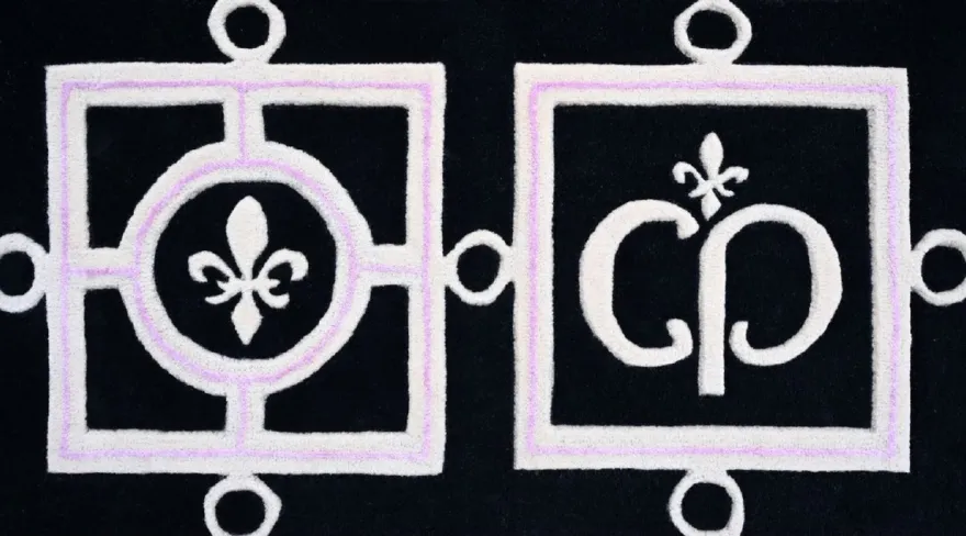 Casa Padrino Luxus Barock Teppich Schwarz / Weiß / Lila - Verschiedene Größen