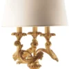 Casa Padrino Luxus Barock Tischleuchte Antik Gold / Creme Ø 25 x H. 56 cm - Prunkvolle Barockstil Schreibtischleuchte mit Lampenschirm - Luxus Qualität - Made in Italy