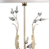 Casa Padrino Luxus Barock Tischleuchte Gold mit Glaskristallen - Blattgold Tisch Lampe - 58 cm hoch