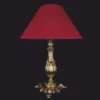 Casa Padrino Luxus Barock Tischleuchte Gold / Rot Ø 34 x H. 45 cm - Barock Leuchten